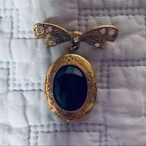 Vintage locket brooch